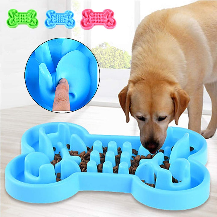 Pet's Mealtime with Durable Silicone Dog Bowl